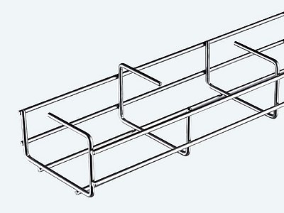 Le chemin de câbles en treillis PFLITSCH ouvert en forme de Z