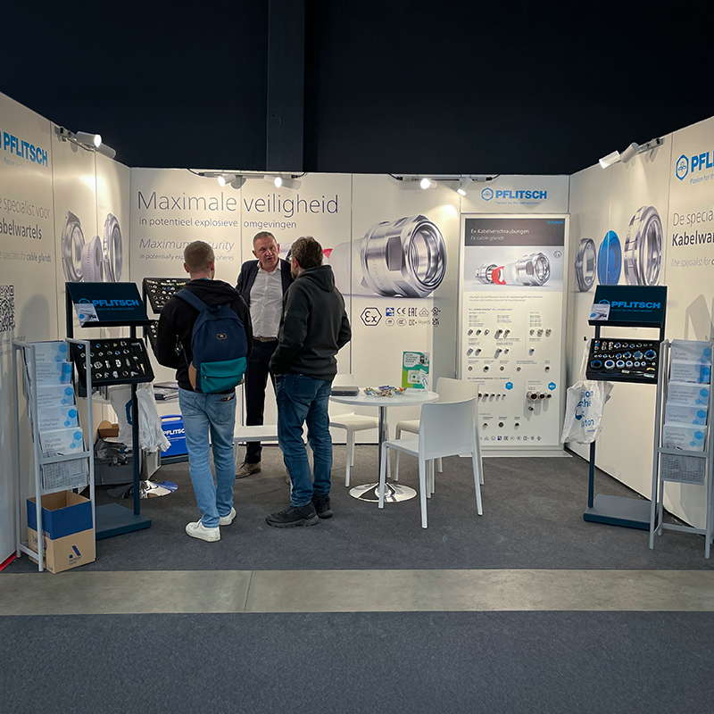 Messestand von PFLITSCH bei der M+R Expo